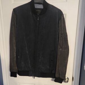Danier Black Suede Bomber Jacket